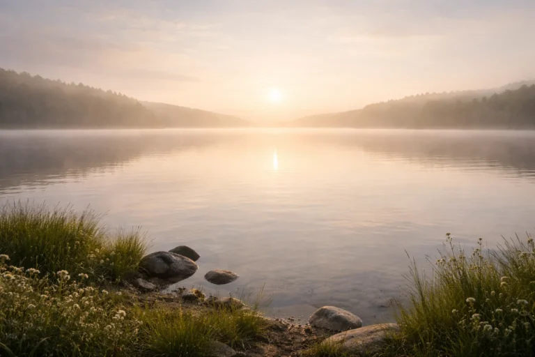 Audio Energieshift ist wie ein Blich auf eine Seelandschaft in der Sonne
